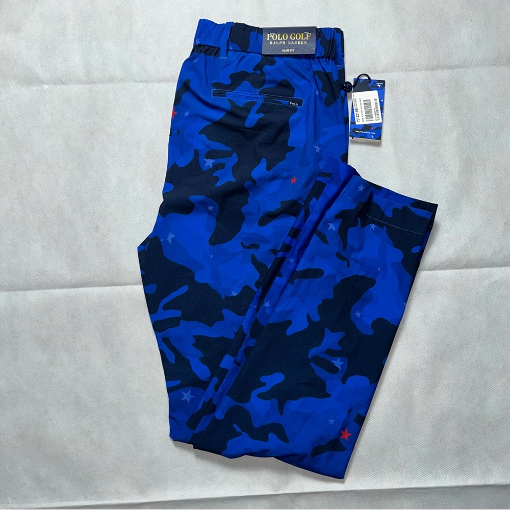 Polo Golf Ralph Lauren x Justin Thomas blue camo pants NWT size 35X30 - Picture 3 of 7
